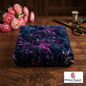 Luxury Multicolor Foil Printed Velvet Fabric Premium Fashion Dress Apparel Home Decor Textile OEM ODM Custom Fabric Manufacturer - Product Image 4