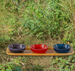 ถาดเสิร์ฟเรซิ่นทำมือพร้อมชามเข้าชุด – ชุดขนมและผลไม้อบแห้ง - Product Image 2