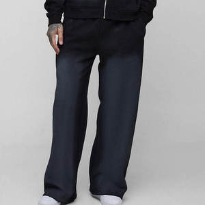 Conjunto Deportivo para Hombre con Capucha, Color Negro, Cierre Completo, Estilo Casual, Holgado, Sudadera y Pantalones, Transpirable, de Algodón, para Otoño - Product Image 5
