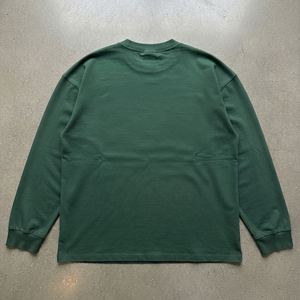 Camiseta de manga larga con cuello redondo para mujer, de algodón, corte regular, hombros caídos, estilo oversize y corte holgado informal - Product Image 2