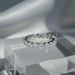 925 Sterling Silver Round Shape Moissanite <b>Ring</b> Gift For Anniversary & Engagement - Product Image 3