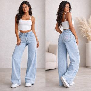 บริการ OEM กางเกงยีนส์เอวสูงทรงสลิมเข้ารูปสำหรับผู้หญิง ขายดี กางเกงยีนส์เดนิมทรงดินสอ ผ้ายืด ผลิตในบังกลาเทศ - Product Image 1