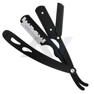 Navaja de Afeitar Clásica para Hombre, Maquinilla de Afeitar Recta de Acero Inoxidable, Cuchillas de un Solo Filo, Ligera - Product Image 2