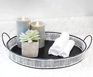 Plateau de service en métal galvanisé durable, enduit d'une couche de poudre blanche, adapté à la restauration en intérieur et en extérieur - Product Image 3