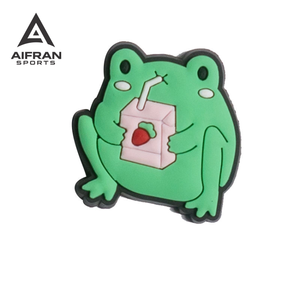 AIFRAN 2026 ขายดี ชาร์มรองเท้ารูปกบสุดน่ารัก วัสดุ PVC ของตกแต่งรองเท้าการ์ตูน - Product Image 4