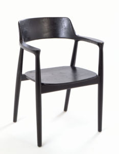 Chaise de restaurant en bois noir durable, écologique, imperméable, fauteuil, chaise d'appoint, chaise de salle à manger moderne, siège de café extérieur - Product Image 3