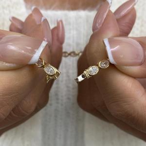 Bracelet tennis de luxe en or blanc 14 carats massif avec diamants de laboratoire taille ovale sertis clos, 8,00 carats, certifié IGI, clarté VVS2, cadeau d'anniversaire - Product Image 3