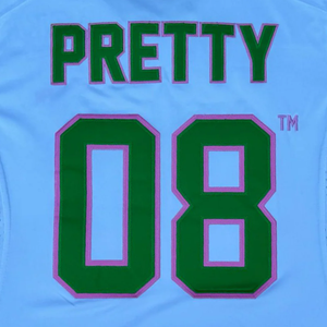 Camiseta de Fútbol AKA para Mujer, Azul Claro, Verde, Morado, Cuello en V, Manga Corta, Estilo Griego, Deportiva - Product Image 6