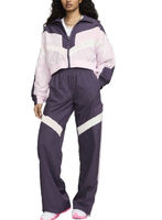 Chándal Unisex con Bloques de Color, Manga Larga, Estilo Deportivo, Cortavientos, Poliéster/Nylon, Lavado Ácido, Estampado, Ropa de Otoño, Corte Regular