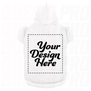 Personalized Dog Hooded Custom Sweatshirt Pet Pullover Hoodie Text Small Medium Large Dogs Puppies Cats Kittens Pet Apparel - Product Image 1