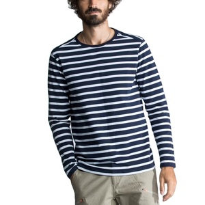 เสื้อยืดคอกลมแขนยาวสำหรับผู้ชายทรง5% ผ้าคอตตอน95% เข้ารูปขนาดใหญ่ผลิตจากโรงงาน - Product Image 1