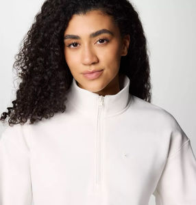 Sweat-shirt demi-zip pour femme, style Safari Marble Canyon, avec poches kangourou, poignets et ourlet côtelés, pour l'entraînement, vente en gros et personnalisable - Product Image 2