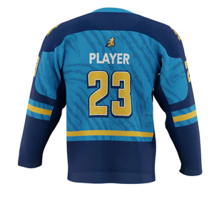 Custom Men High Quality Vintage Funny Breathable Plus Size Summer Sublimation Embroidered Long Sleeve Ice Hockey Jersey - Product Image 4