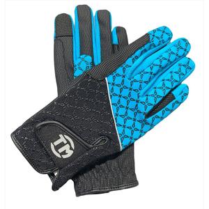 Gants d'équitation personnalisés pour femmes, dressage équestre, fermeture auto-agrippante, tissu extensible quadridirectionnel respirant, numériques - Product Image 1