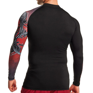 Full Sublimation <b>Printed</b> No Gi BJJ Rashguards Short Sleeve, Custom <b>Surf</b> Logo MMA Compression Shirt - Product Image 2