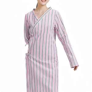 Bata de paciente para hospital, bata de examen médico de manga corta, cómoda, de algodón estampado, para clínicas - Product Image 4