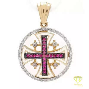 Collar Hip Hop con Colgante de Cruz Religiosa de Plata 925 con Micro Pavé de Diamantes Moissanite - Product Image 2