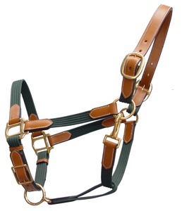 Halters de cheval de selle anglais personnalisés de qualité supérieure en cuir souple rembourré avec couleur et logo personnalisés en laiton - Product Image 2