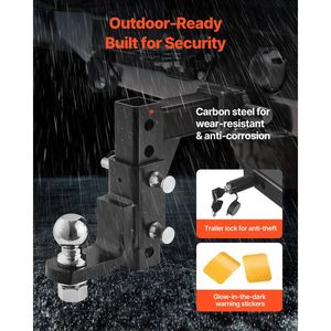 Supporto per Gancio di Traino Regolabile da 2 Pollici, Adatto per Ganci da 7500 Libbre, per Ricevitori da 2 Pollici, per Rimorchi - Product Image 5
