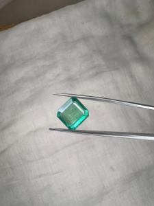 Émeraude naturelle zambienne de 4,60 carats, taille octogonale carrée, pierre précieuse verte lâche, émeraude certifiée de haute qualité pour bague de joaillerie fine - Product Image 4