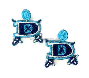 Pendientes colgantes con cuentas bordadas festivas con estilo para vacaciones, logotipo de diseño personalizado y opciones de bordado, joyería de moda - Product Image 6