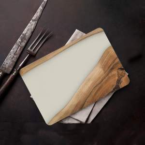 Tabla de Quesos de Resina Hecha a Mano, No Tóxica, Apta para Lavavajillas, 1.3 cm de Grosor, Forma Rectangular, con Soporte para Cuchillos - Product Image 2