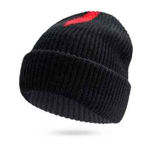 Gorro de invierno personalizado, tejido liso, al por mayor, de dos colores, con bordado personalizado y parche. - Product Image 5