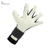 RELEVO INDUSTRIES OEM Vente en gros Gants de gardien de but de football professionnels en latex respirant avec logo personnalisé et sangle de poignet étendue à fermeture auto-agrippante