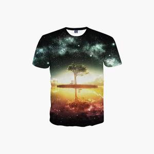 เสื้อยืดผ้าฝ้ายออร์แกนิคพิมพ์ลายสำหรับผู้ชาย เนื้อผ้านุ่ม พิมพ์ลายดิจิตอล 3 มิติ สวมใส่สบาย เหมาะสำหรับออกกำลังกายและสวมใส่ลำลอง - Product Image 1