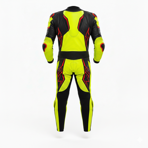 Combinaison de motard pour homme de haute qualité, vente en gros de vestes de moto en cuir véritable pour hommes, couleurs personnalisables - Product Image 3