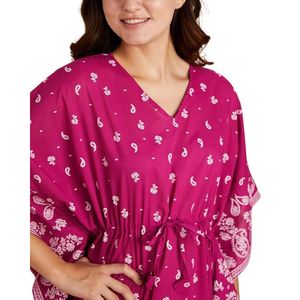 Robe kimono rose à motifs paisley pour femmes, vêtements traditionnels indiens et pakistanais, tenue ethnique pour événements - Product Image 2
