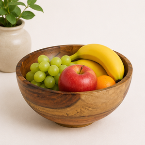 Luxury Acacia Wood Salad <b>Bowl</b> <b>Large</b> Solid Wood Serving <b>Bowl</b> for Fruits and Snacks Eco-Friendly Minimalist Kitchenware - Product Image 4