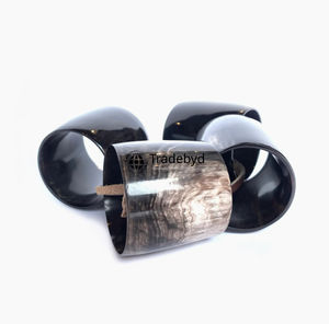 Anneau de serviette en corne naturelle, écologique, de qualité supérieure, fait main, style campagnard, décoration de table à manger, Tradebyd - Product Image 2