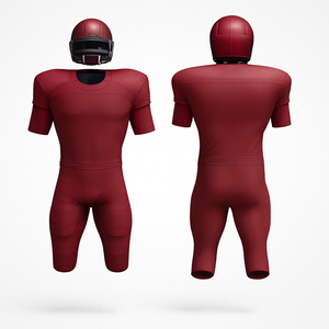 Men's Red American Football Uniform Fitted Short Sleeve Moisture Wicking Polyester Practice <b>Game</b> Wear Wholesale Factory Supplier - Product Image 1
