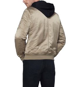 Chaqueta Bomber de satén para hombre de High Street, decoración transpirable personalizada, bordado de talla grande, chaqueta Bomber de vuelo de satén de nailon para hombre - Product Image 2