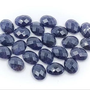 Aventurine bleue de qualité AAA, cabochon ovale facetté, pierre précieuse naturelle à 100 %, 13*10 mm, pour la création de bijoux, prix de gros. - Product Image 1