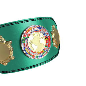 Cinturón de Campeonato de Lucha Libre Verde, Diseño Global, Detalles en Dorado, Cinturón de Título Personalizable - Product Image 4