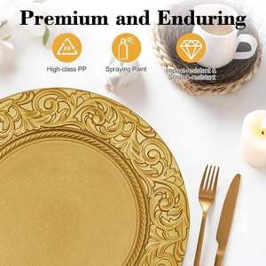 Platos Decorativos de Acero Inoxidable Dorado y Plateado, Ecológicos y No Tóxicos, 100 Unidades para Bodas, Eventos y Hoteles - Product Image 4