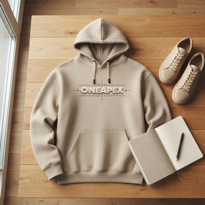 Sweat-shirt à capuche OneApex pour homme, imprimé 3D en relief, logo embossé, coupe classique, molleton décontracté, streetwear d'automne - Product Image 5