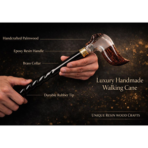 Vintage Style Wooden Walking Cane with Comfortable Handle Strong Wooden Walking Staff for Outdoor Trekking - Product Image 5
