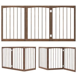 Recinto per Animali Domestici in Legno Marrone 160x76 cm, Gabbia Impermeabile in Acciaio/Metallo per Polli da Interno/Esterno - Product Image 1