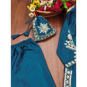 Conjunto de traje de fiesta para mujer de diseñador con trabajo bordado en secuencia - Product Image 5