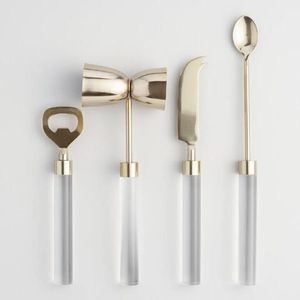 Ensemble d'outils de bar de luxe avec manche en bois, kit de cocktail en acier inoxydable, accessoires de barman, ouvre-bouteille, ensemble de barware haut de gamme - Product Image 3