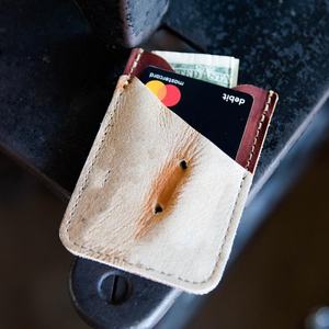 Cartera minimalista de béisbol, tarjetero hecho a mano único, regalo de Navidad hecho a mano, 2017 - Product Image 6