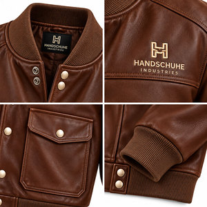 Chaqueta bomber de diseño clásico y alta calidad para hombre, con logotipo personalizado, talla grande, para uso diario. - Product Image 3