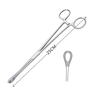 คีมจับฟองน้ำสแตนเลสคุณภาพสูง เครื่องมือผ่าตัด ปากคีบแบบวงรี ฟันหยัก ใช้งานทางการแพทย์แบบแมนนวล - Product Image 5
