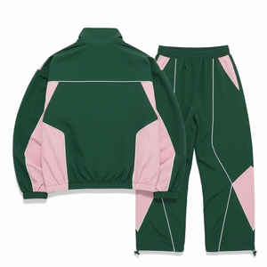 Ensemble de survêtement coupe-vent personnalisé pour homme, veste unisexe à fermeture éclair intégrale, résistante au vent et à l'eau, en nylon, décontractée, légère et unie - Product Image 2