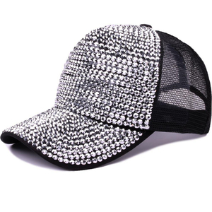 Gorra Trucker Unisex de Moda con Pedrería y Bordado Personalizado, Hebilla Metálica Ajustable, 100% Algodón, Malla Transpirable, Estilo Casual para Exteriores 2026 - Product Image 4