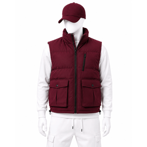 <b>Men's</b> <b>Warm</b> Winter Puffer Vest Quilted High Neck Lightweight Sleeveless <b>Jacket</b> for Outdoor Activities - Product Image 2
