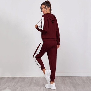 Conjunto Deportivo para Mujer, Otoño, Sudadera con Capucha Cálida, Dos Piezas, Holgado, Informal, Pantalones Largos - Product Image 4